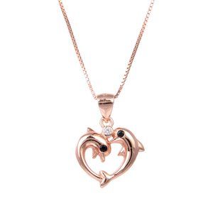 92.5 Solid Sterling Silver Cubic Zirconia Necklace